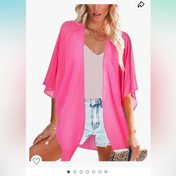 Amazon Swim Hot Pink Beach Kimono Cover Up Poshmark